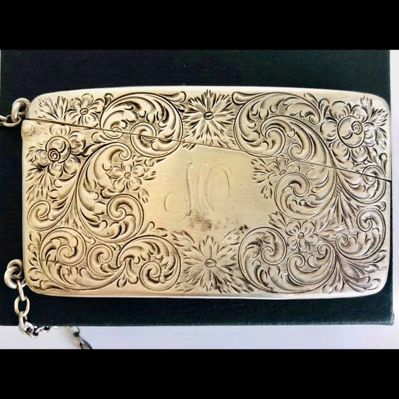 Antique Sterling Calling Card Case - Picture 4 of 6